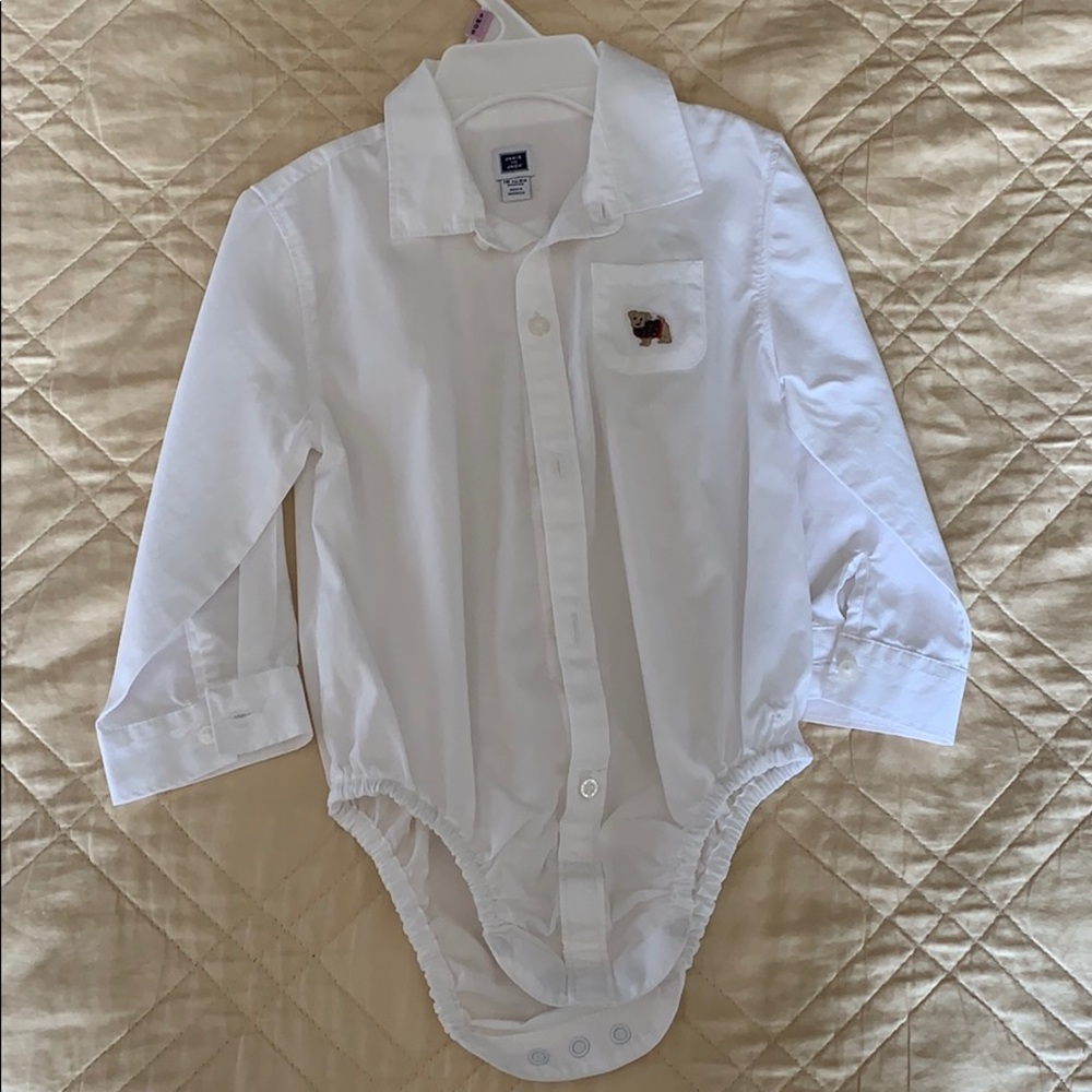 Janie & Jack white button down shirt